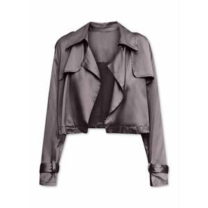 NEW NOUVELLE / SILK95FIVE women's kensington trench crop in fonce